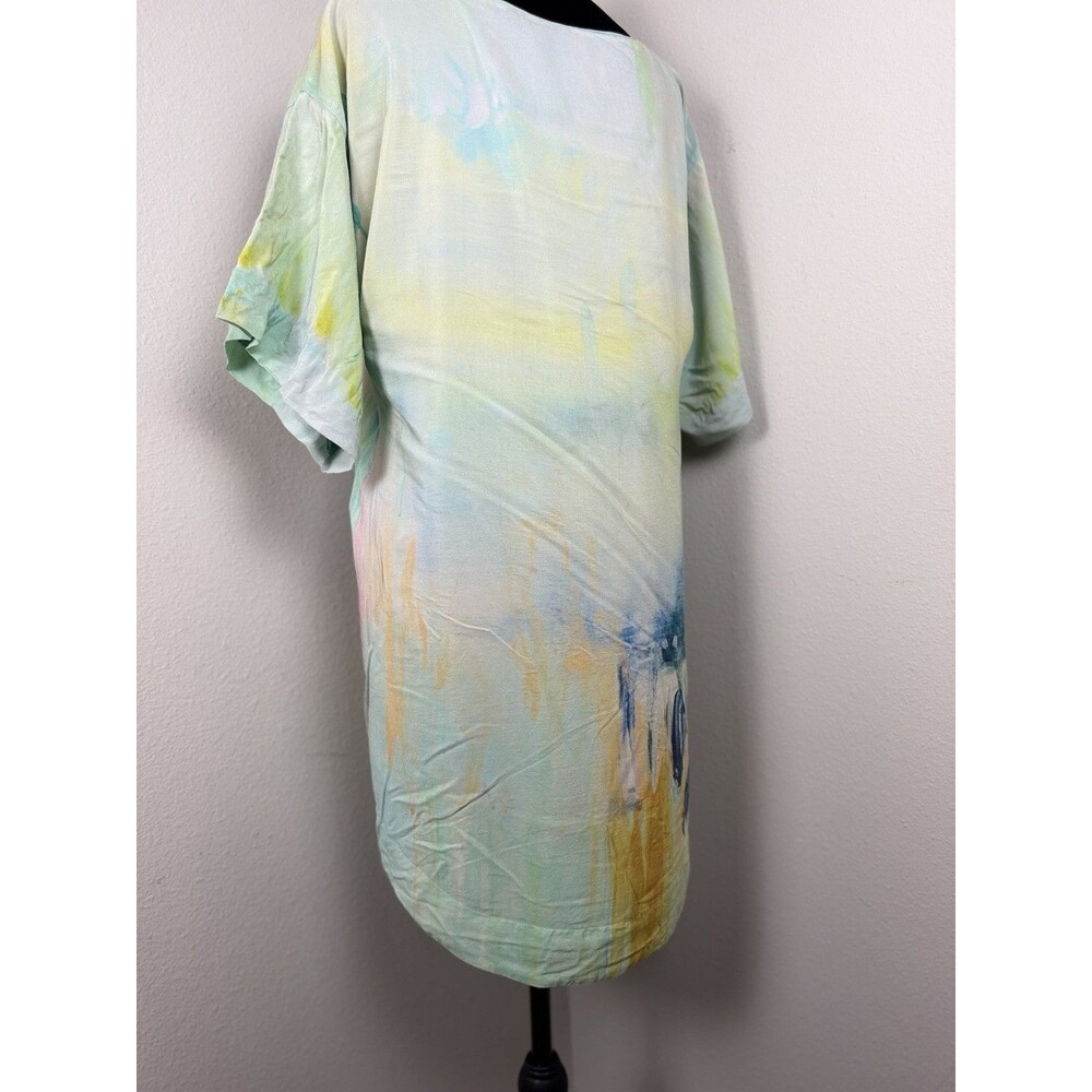 Maeve Anthropologie Silk Shift Dress Womens Small Abstract Print Short Sleeve - Picture 13 of 16